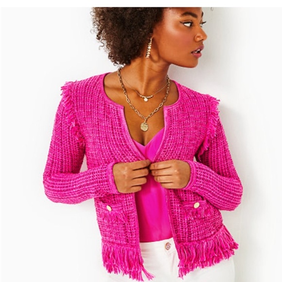 Lilly Pulitzer Simora Fringe Cardigan - Picture 1 of 4